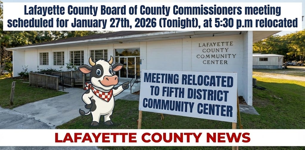 📢 PUBLIC NOTICE: CHANGE OF COUNTY COMMISSON MEETING LOCATION 📢