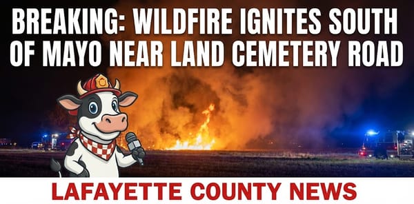 Breaking: Wildfire Ignites South of Mayo Near Land Cemetery Road